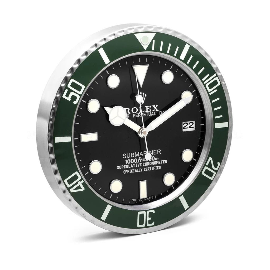 Submariner Wanduhr – Grün (Kermit-Stil) – weitere Ansicht