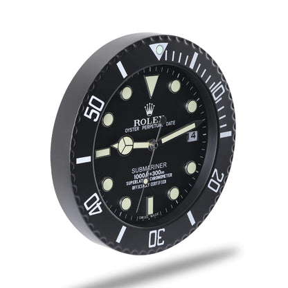 Submariner Wanduhr – Schwarz (Modell 023) – weitere Ansicht