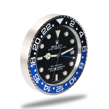 GMT-Master Wanduhr – Schwarz & Blau – weitere Ansicht