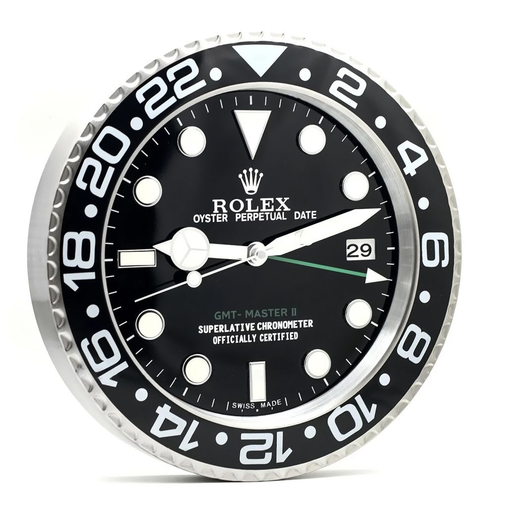 GMT-Master Wanduhr – Schwarz (Modell 029) – weitere Ansicht