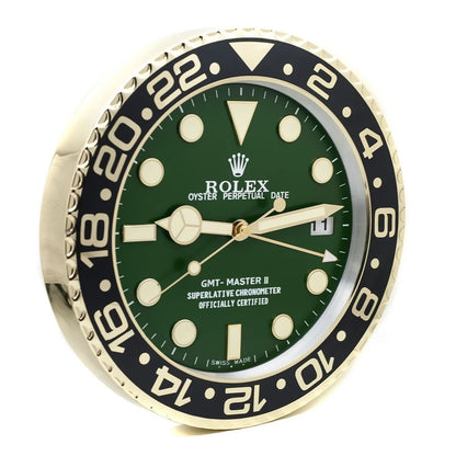 GMT-Master Wanduhr – Gold & Grün Vintage – weitere Ansicht
