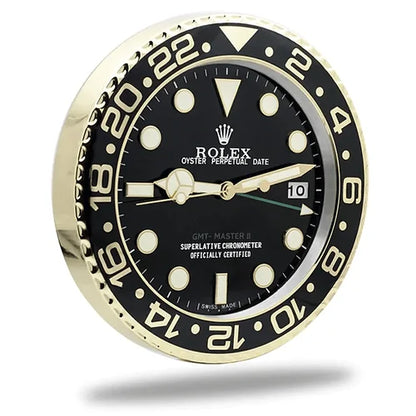 GMT-Master Wanduhr – Schwarz & Gold – weitere Ansicht