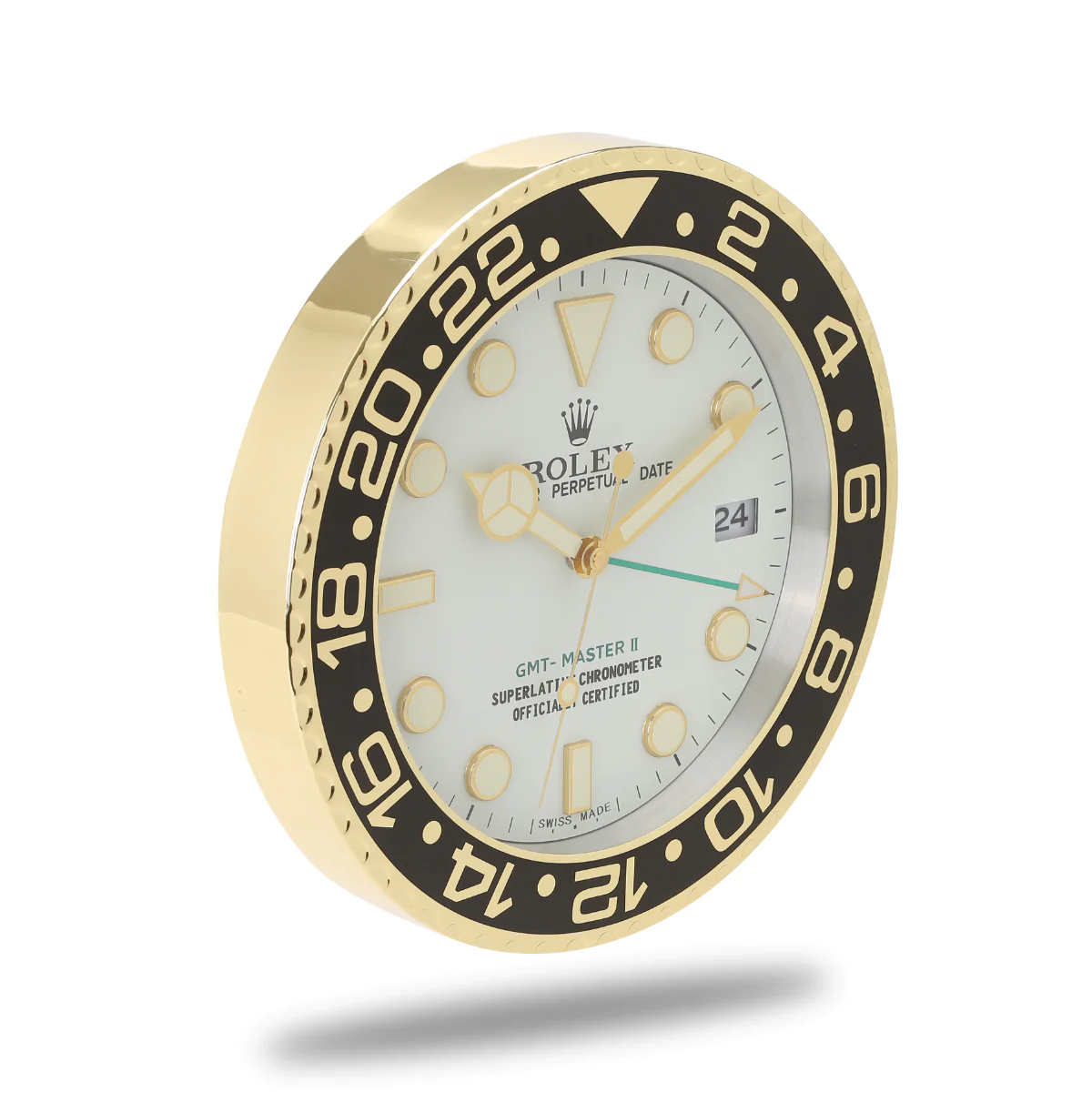 GMT-Master Wanduhr – Gold & Weiß – weitere Ansicht