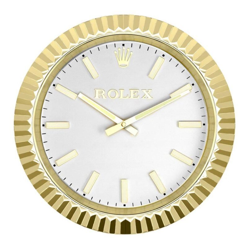 Presidential Wanduhr – Gold mit Leuchtzifferblatt – Vorderseite