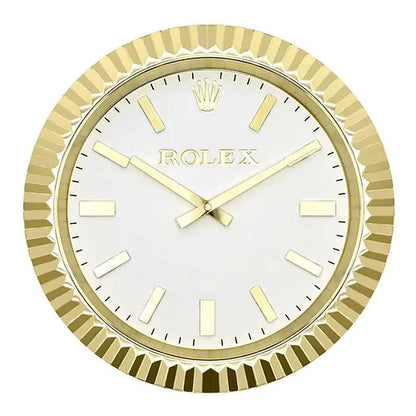 Presidential Wanduhr – Gold & Weiß – Vorderseite