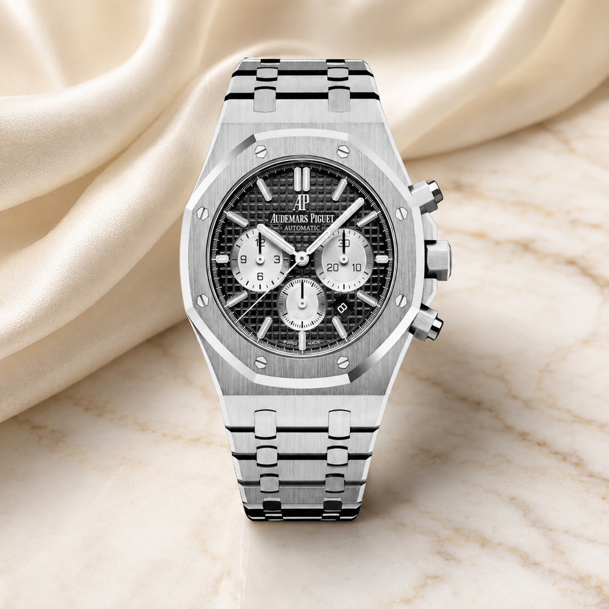 Royal Oak Selfwinding Chronograph 'Panda' – luxuriöse Produktaufnahme