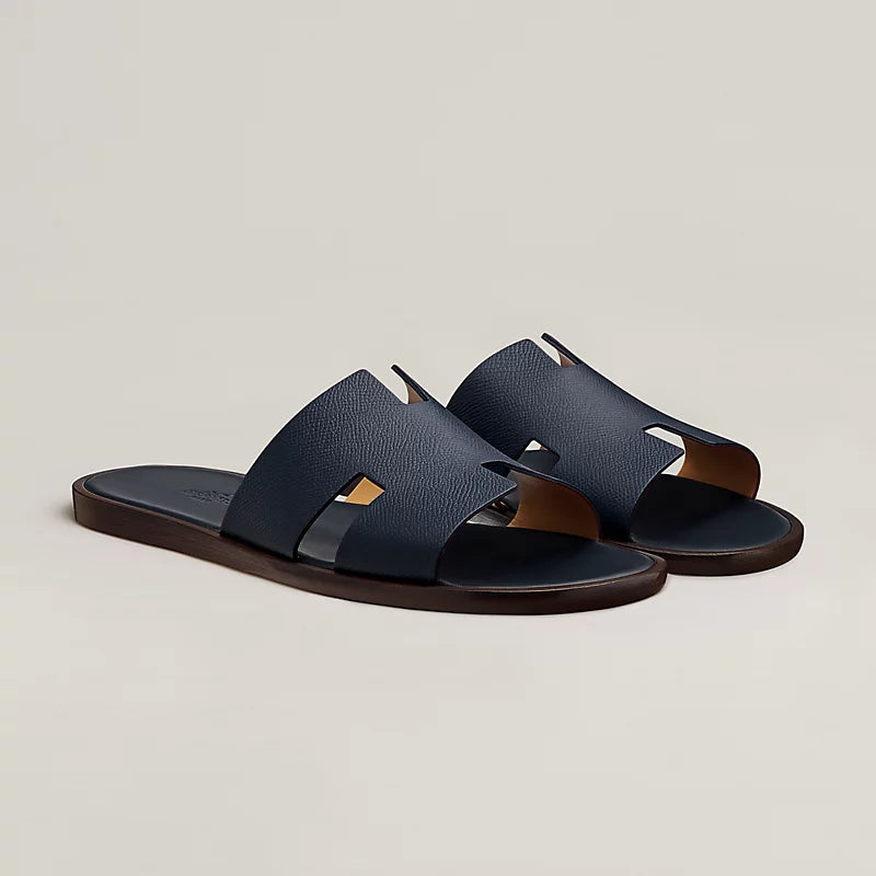 Izmir Herrenpantolette in Marineblau – Originalansicht 2