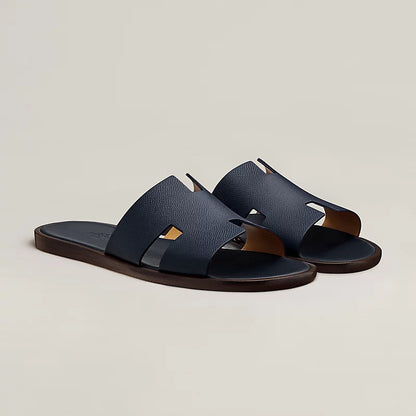 Izmir Herrenpantolette in Marineblau – Originalansicht 2