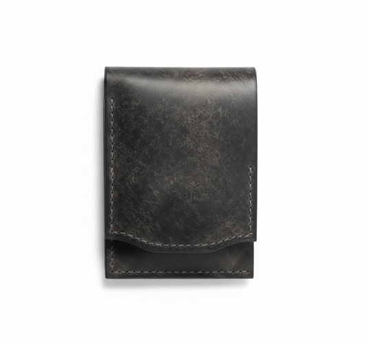 Vintage Handcrafted Full-Grain Leder Snap Geldbörse