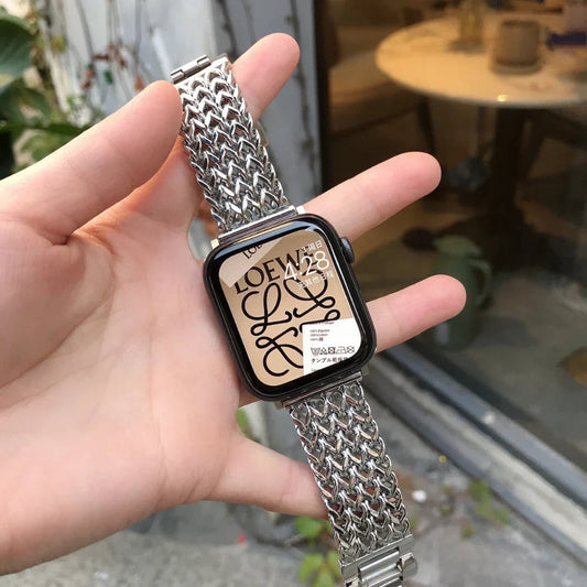 Braided Stainless Steel Armband For Apple Uhr Series