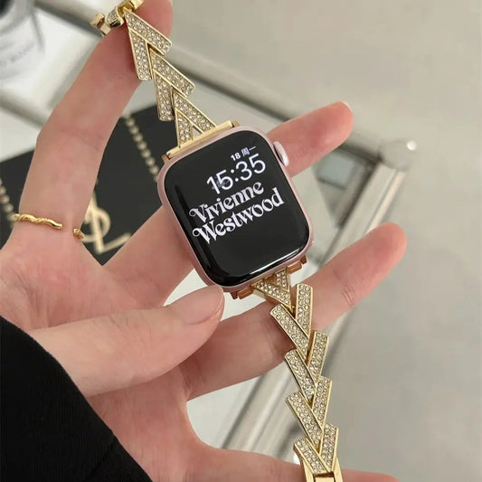 Luxuriös Diamond Armband For Apple Uhr