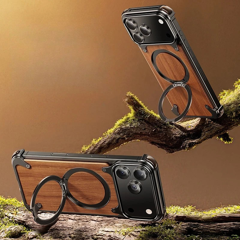 360 Wooden Magnetic Armor Hülle – iPhone 17 Series