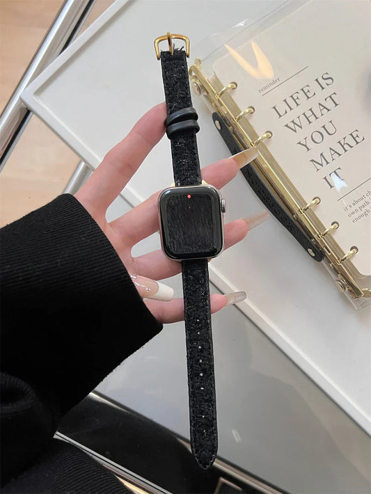 Slim Leder Armband For Apple Uhr
