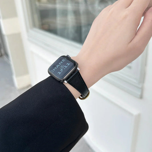 Slim Leder Armband For Apple Uhr