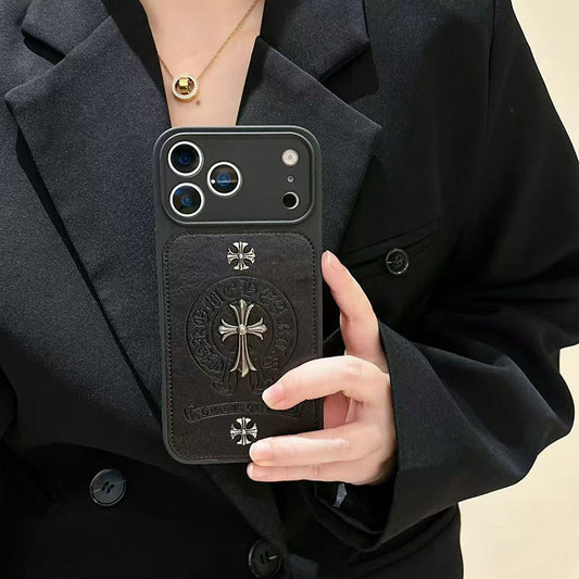 Gothic Cross Leder Phone Hülle