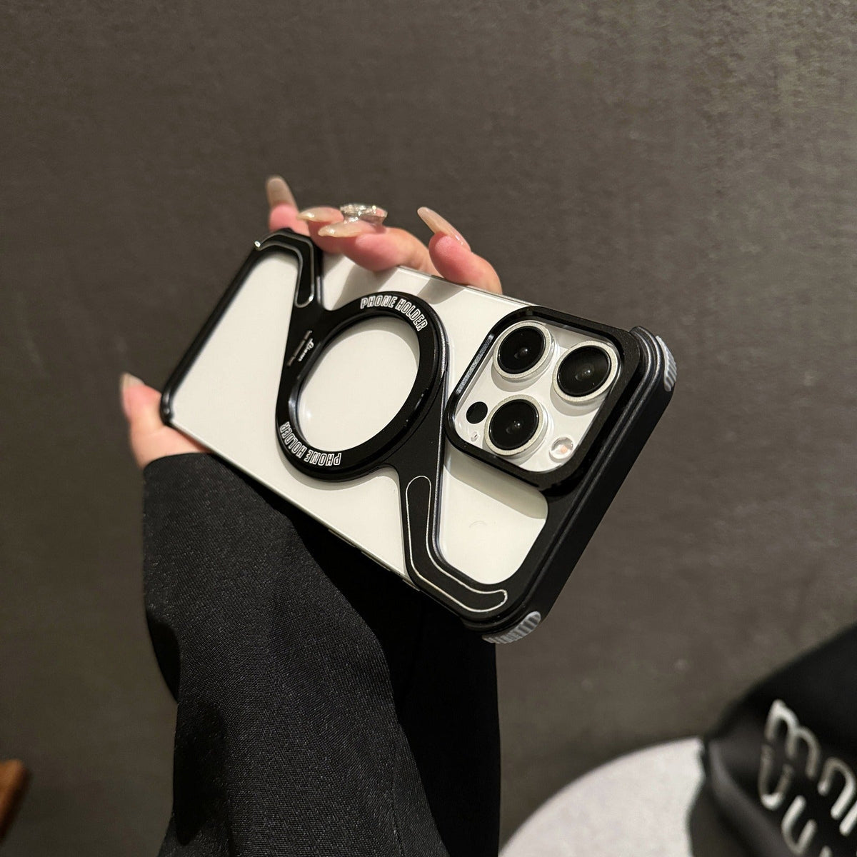 Z MagSafe Pivot Ring Stand Air Cushion IPhone Hülle