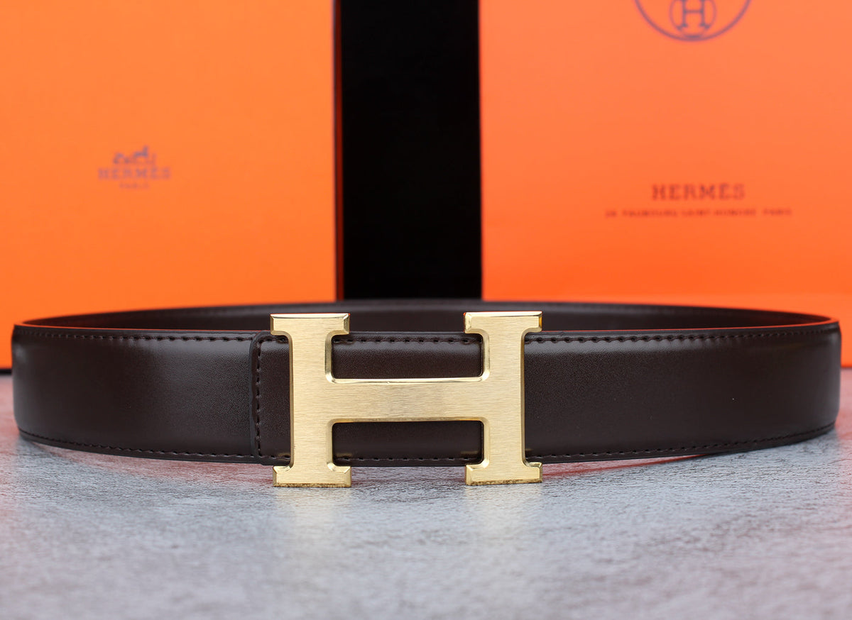 2 Colors Classic Buckle Leder Gürtel