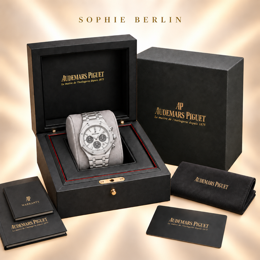 Octavia Armbanduhr – Silberfarben & Weiß mit grauen Anzeigen – optionale Uhrenverpackung