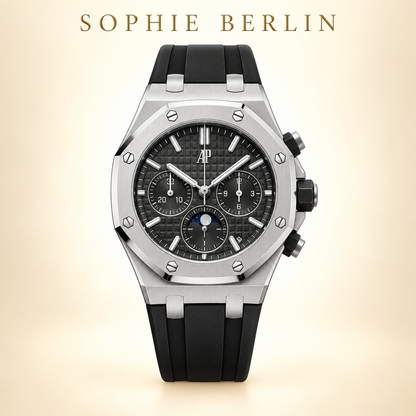 Octavia Armbanduhr – Silberfarben & Anthrazit – Detailansicht