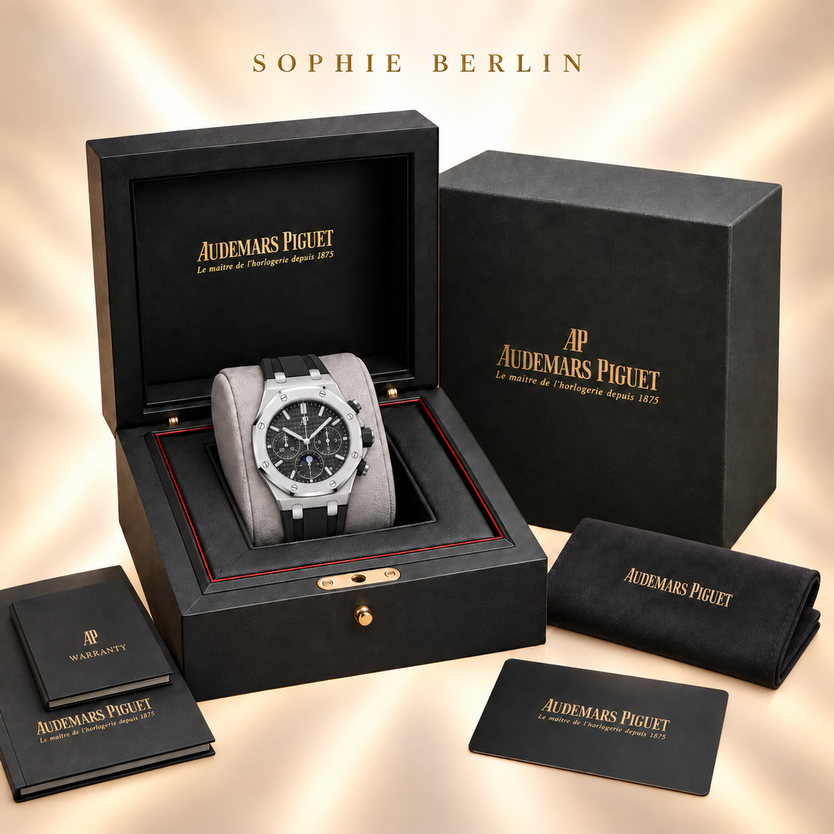 Octavia Armbanduhr – Silberfarben & Anthrazit – optionale Uhrenverpackung