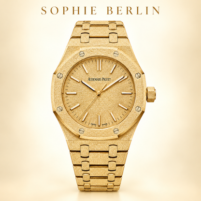 Octavia Armbanduhr – Goldfarben mit feiner Struktur – Detailansicht