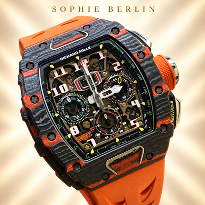 Veloce Sportuhr – Orange & Anthrazit – Detailansicht