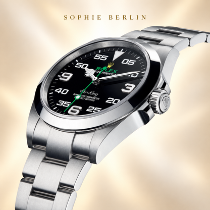 Aero Classic Schwarzes Zifferblatt 40 mm – Seitenansicht – Sophie Berlin