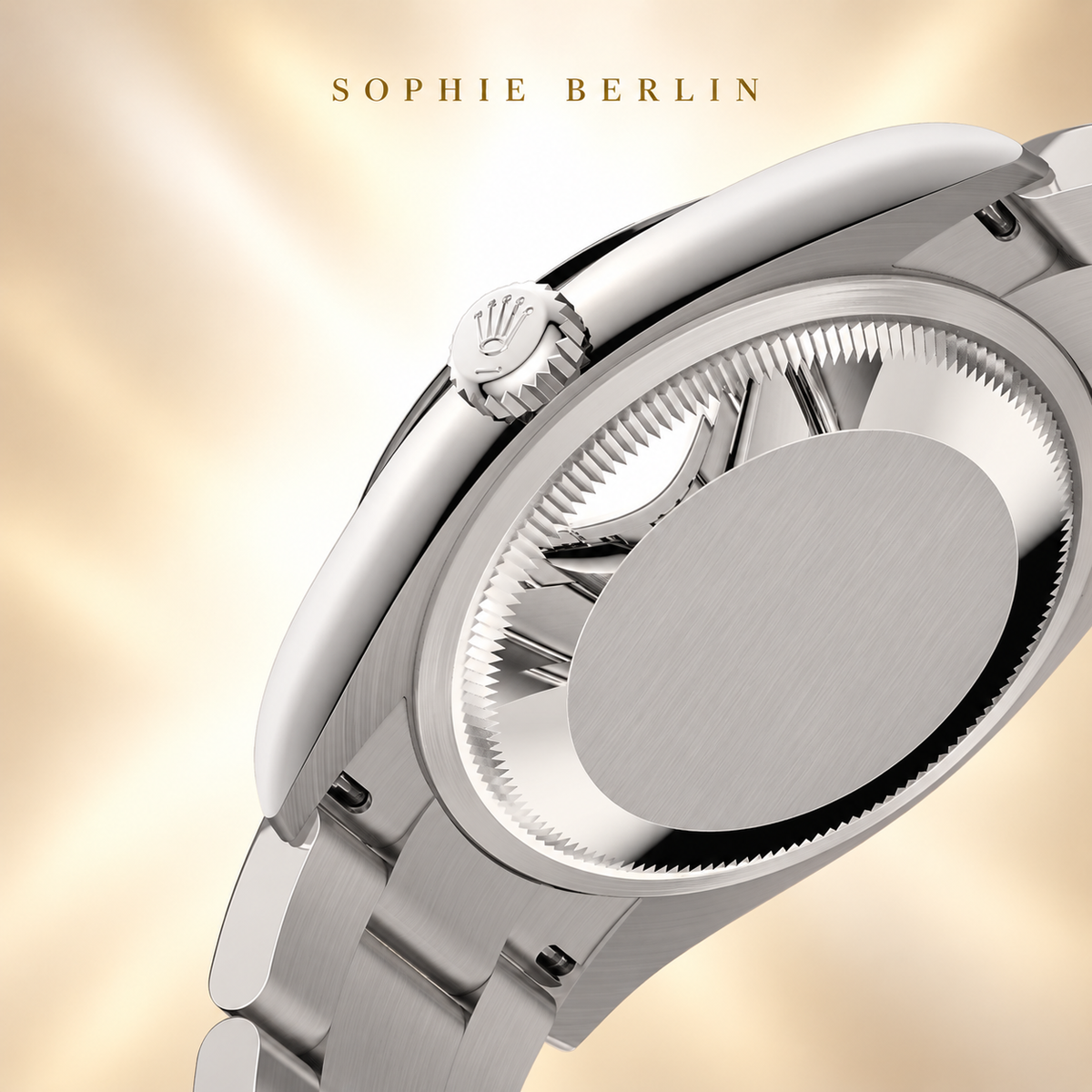 Farbenfrohe Damenuhr – Silber & Farbmosaik – Rückseite und Innenseite des Armbands – Sophie Berlin