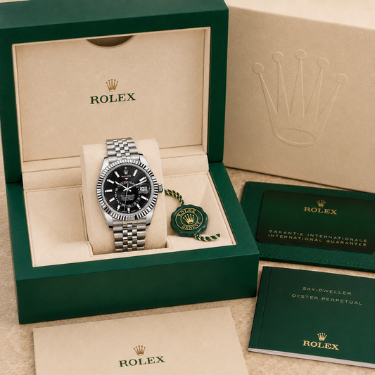 Sky-Dweller "Black Dial" 336934 complete set met doos en certificaten