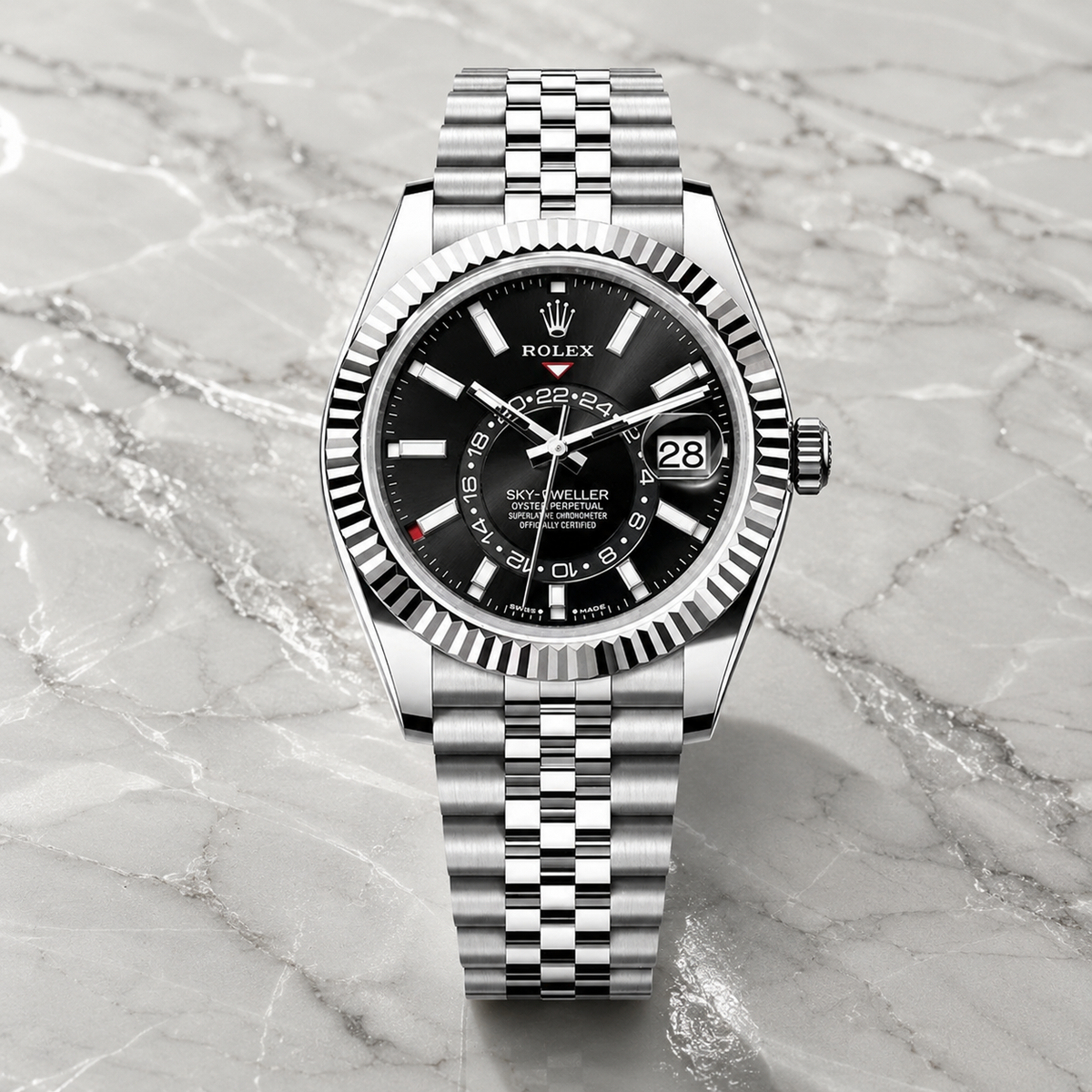 Sky-Dweller "Black Dial" 336934 – luxuriöse Produktaufnahme