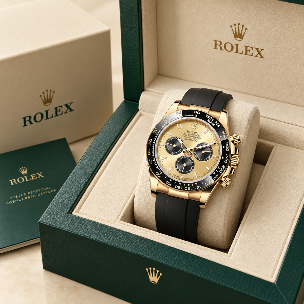 Solaro Herren-Chronograph – Goldton & Schwarz – mit optionaler Präsentationsbox