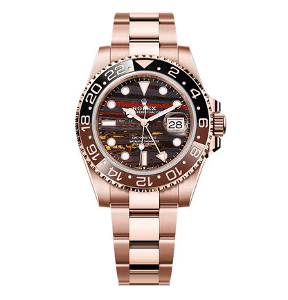 Meridian Dual-Time Tiger Iron Roségoldfarben 40 mm