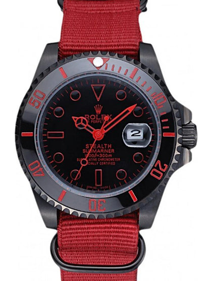 Marinus Sportuhr Schwarz-Rot – 40 mm – originale Detailansicht