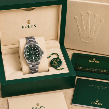 Marinus Sportuhr Grün – 40 mm in grüner Luxusbox mit Zertifikaten und Booklets