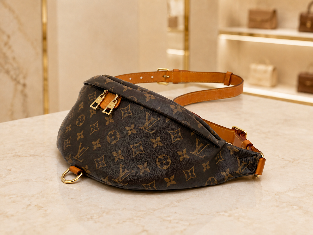 Vintage Monogramm-Bauchtasche