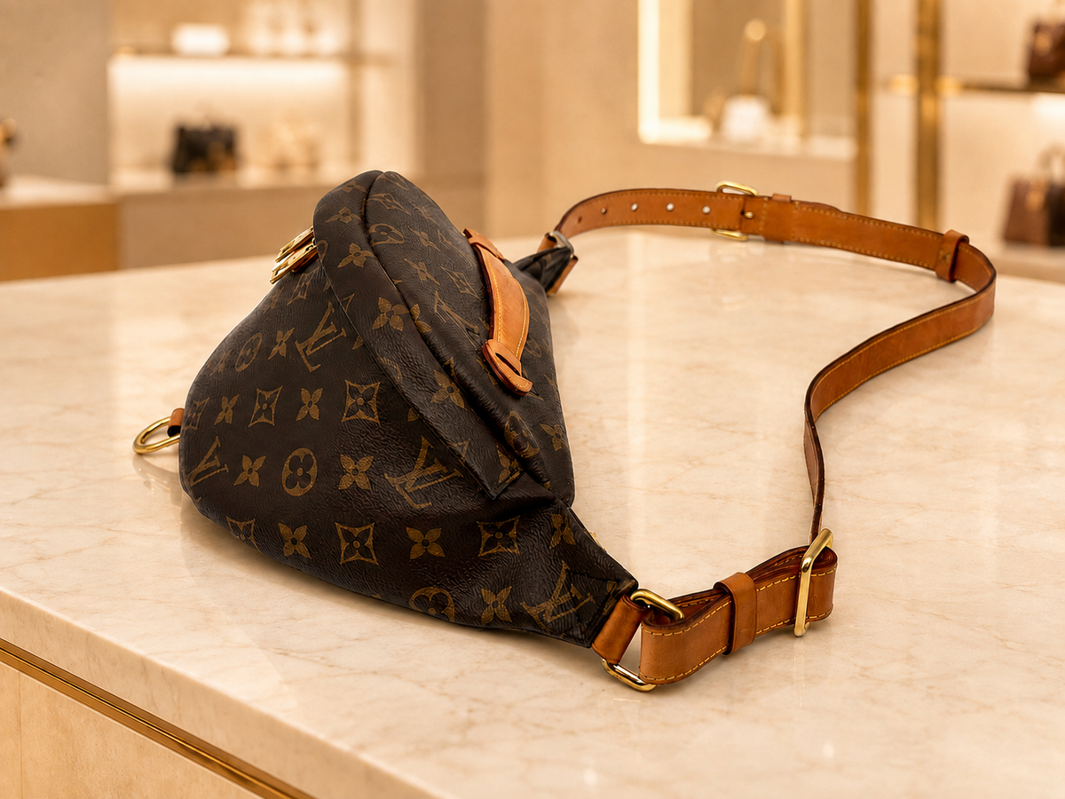 Vintage Monogramm-Bauchtasche