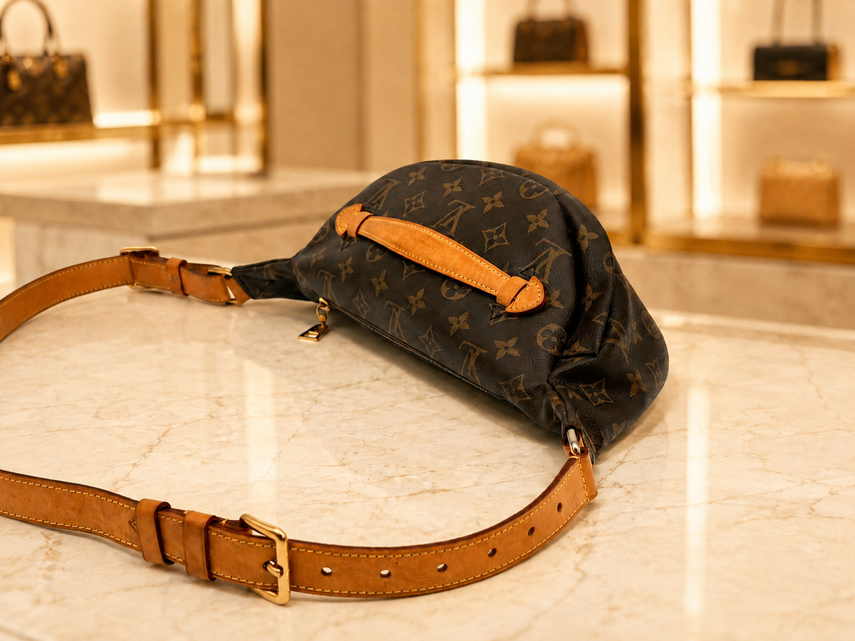 Vintage Monogramm-Bauchtasche