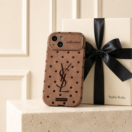 Sophie Berlin braune Punkte-iPhone-Hülle – Luxusprofil