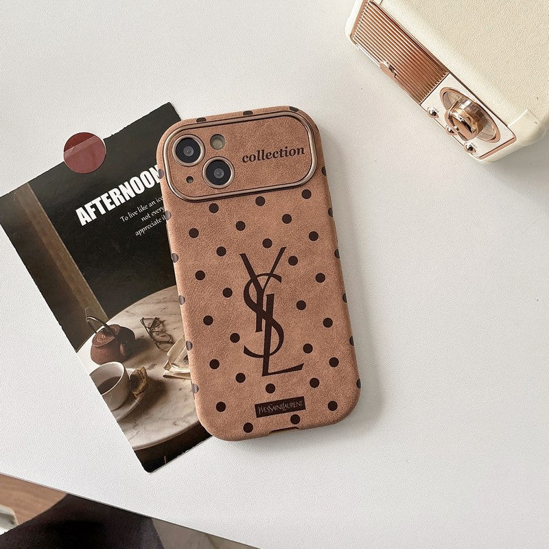 Braune Punkte-iPhone-Hülle – Originalansicht 2