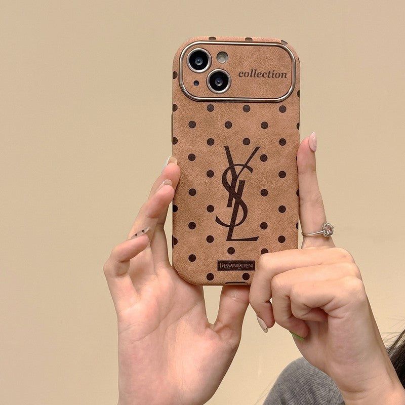 Braune Punkte-iPhone-Hülle – Originalansicht 3