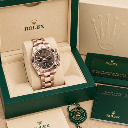 Velaro Chronograph Schokoladenbraun 40 mm in grüner Präsentationsbox