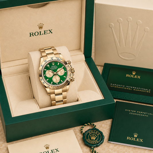Velaro Chronograph Grün-Goldfarben 40 mm in grüner Präsentationsbox