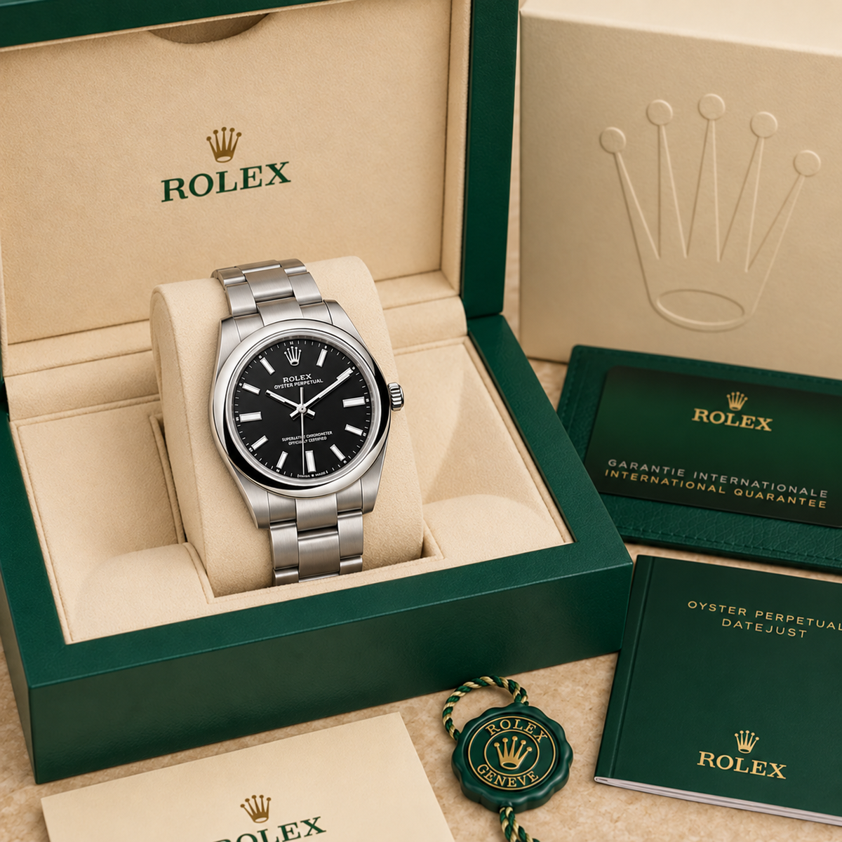 Élan Classic Schwarz 31 mm in grüner Präsentationsbox