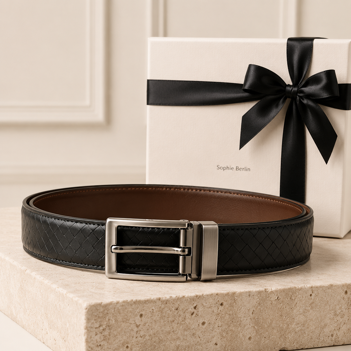 Noir Chocolat Wendegürtel für Herren – 38 mm – Sophie Berlin Profilbild