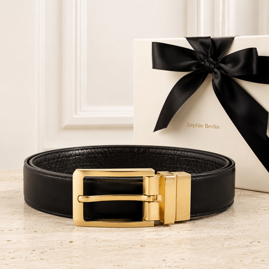Panache Wendegürtel für Herren – Schwarz/Gold, 32 mm – Sophie Berlin Profilbild