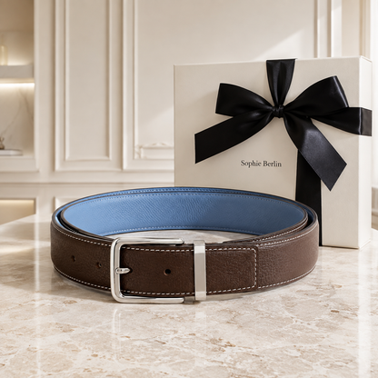 Nomade Wendegürtel für Herren – Braun/Hellblau, 40 mm – Sophie Berlin Profilbild