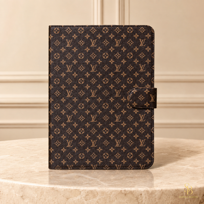 Rosafarbene iPad-Hülle mit hellem Monogramm – Sophie-Berlin-Luxusansicht 2