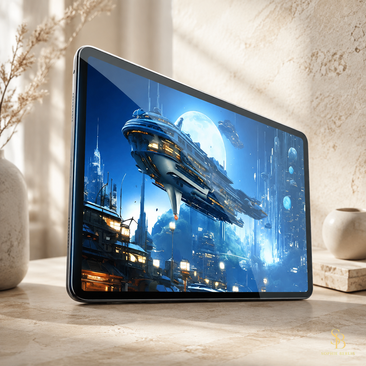 Transparentes Displayschutzglas für das iPad – Sophie-Berlin-Luxusansicht 4