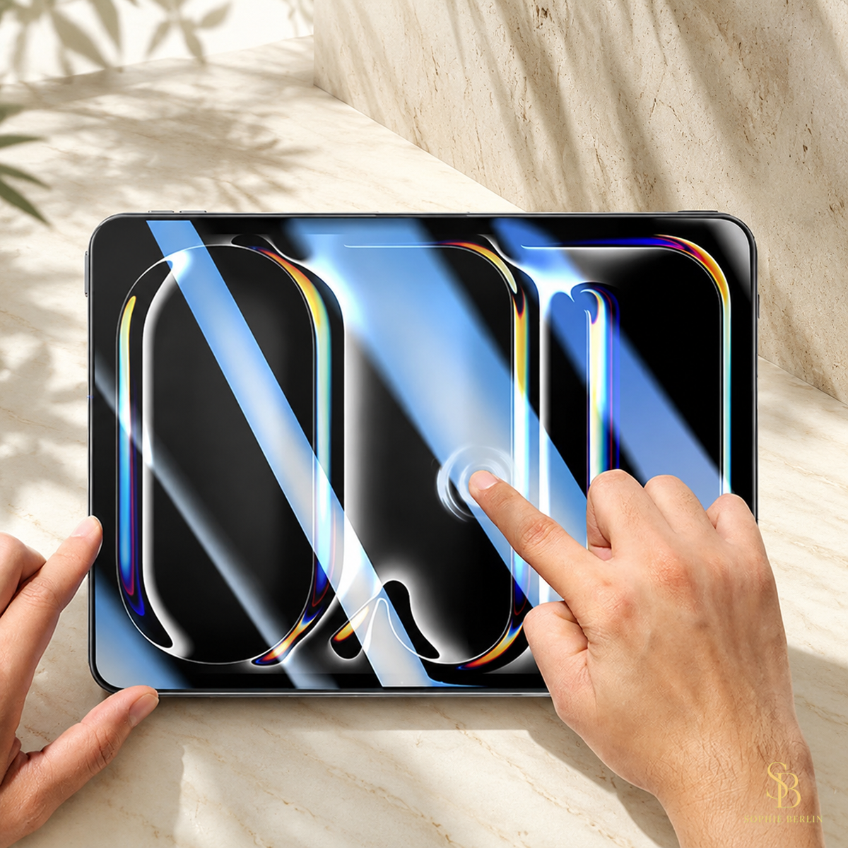 Transparentes Displayschutzglas für das iPad – Sophie-Berlin-Luxusansicht 6