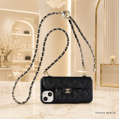 Luxus-Wallet-Handyhülle mit Crossbody-Kette – Sophie Berlin